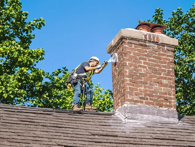 Cape Coral Chimney Sweep performing an inspection with advanced tools in Cape Coral, FL