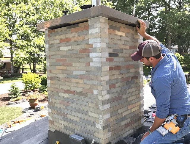 Cape Coral Chimney Sweep completing a modern chimney remodel in Cape Coral, FL