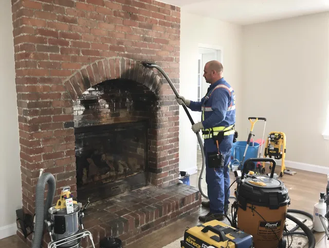 Cape Coral Chimney Sweep expert performing detailed chimney sweep in Cape Coral, FL
