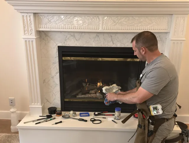 Cape Coral Chimney Sweep performing fireplace maintenance in Cape Coral, FL