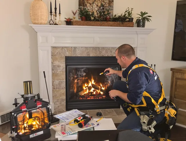 Safety-focused fireplace inspection by Cape Coral Chimney Sweep in Cape Coral, FL